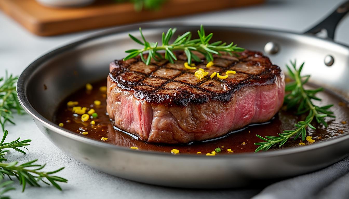 Bruschetta à la tomate confite / Filet mignon au citron et thym / Glace fraise maison savourez un menu raffiné composé d’une bruschetta à la tomate confite, d’un filet mignon subtilement relevé au citron et au thym, et terminez sur une note sucrée avec une glace fraise maison. idéal pour un repas gourmand et estival !