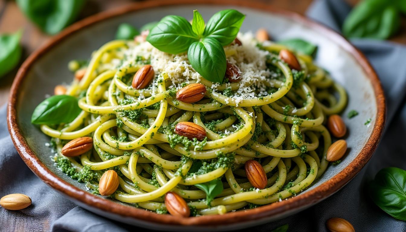 Carpaccio de melon au jambon cru / Pâtes au pistou et pignons / Tartelettes aux mûres découvrez un menu estival raffiné avec un carpaccio de melon au jambon cru, des pâtes au pistou et pignons, et de savoureuses tartelettes aux mûres. des plats frais et gourmands, parfaits pour un repas ensoleillé !