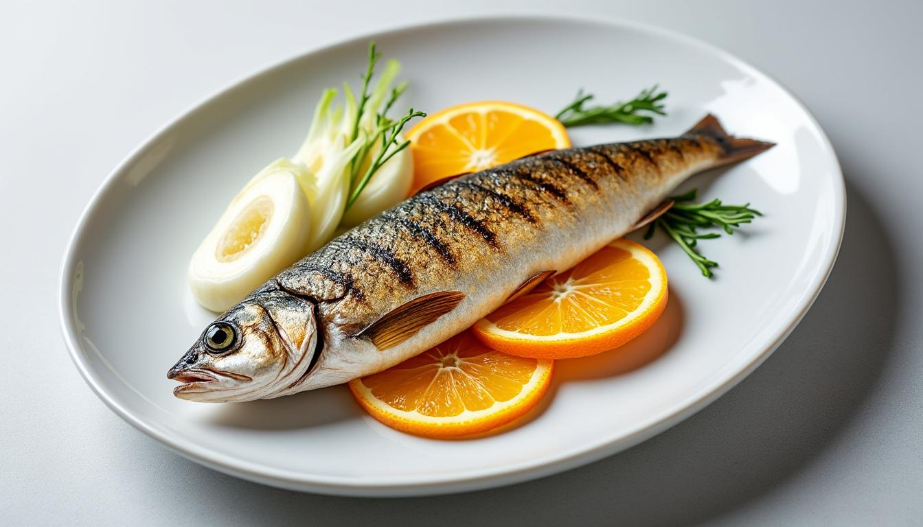 découvrez un menu estival raffiné : concombre au yaourt et aneth pour la fraîcheur, maquereaux grillés accompagnés de fenouil croquant et d’orange juteuse, puis nectarines poêlées au beurre salé pour une touche sucrée-salée irrésistible.