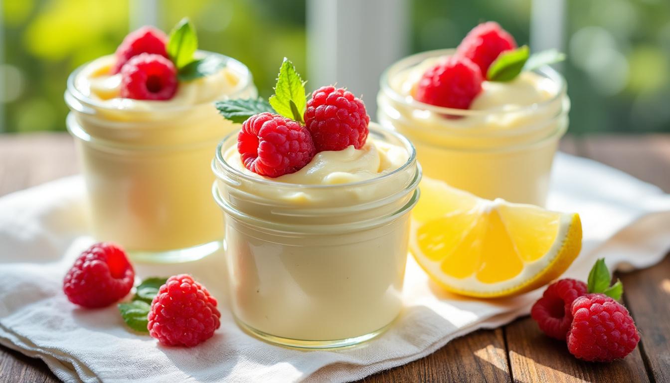 découvrez un menu estival frais et gourmand : courgettes crues en rémoulade citronnée, polenta crémeuse accompagnée de légumes d’été sautés, suivies d’une délicate crème citron aux framboises. un repas léger, coloré et plein de saveurs !