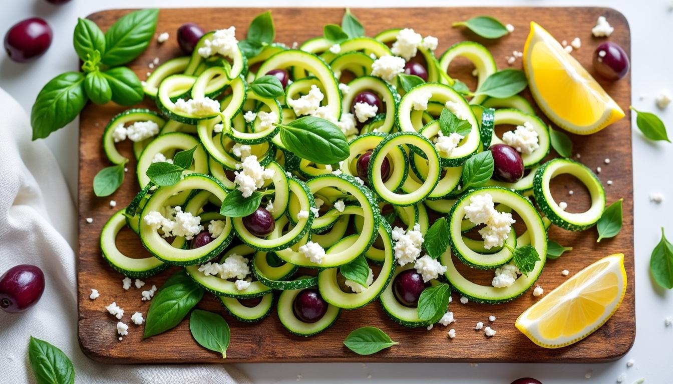 Courgettes crues, feta et basilic / Pâtes aux palourdes et persil / Verrine melon-menthe découvrez un menu estival : salade de courgettes crues, feta et basilic, savoureuses pâtes aux palourdes et persil, et verrine rafraîchissante melon-menthe pour un repas frais et gourmand.