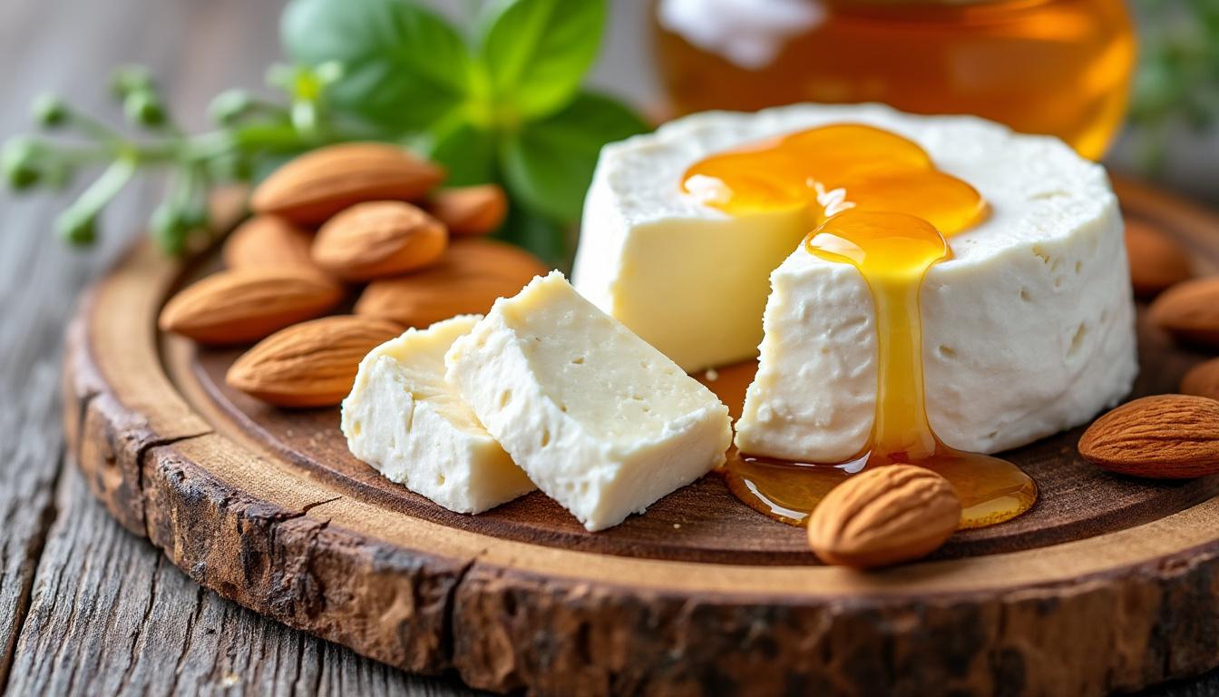 Panzanella toscane / Thon grillé aux herbes et salade tiède / Fromage blanc, miel et amandes découvrez un menu estival aux saveurs italiennes avec une panzanella toscane, du thon grillé aux herbes accompagné d’une salade tiède, et terminez sur une note gourmande avec du fromage blanc nappé de miel et d’amandes.