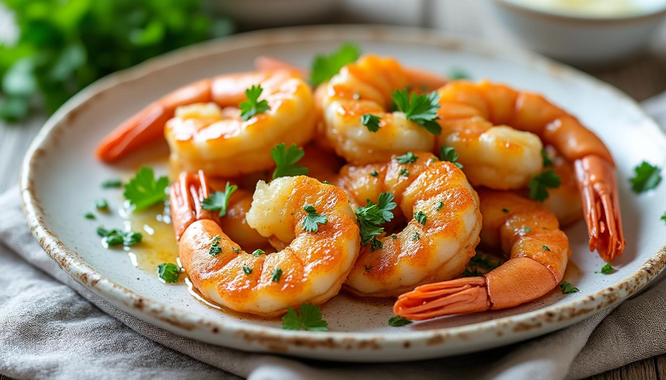 découvrez un menu estival composé de rillettes de thon citronnées, de gambas poêlées à l’ail et au persil, accompagné d’une fraîche salade de melon au basilic. fraîcheur et saveurs méditerranéennes garanties pour vos repas !