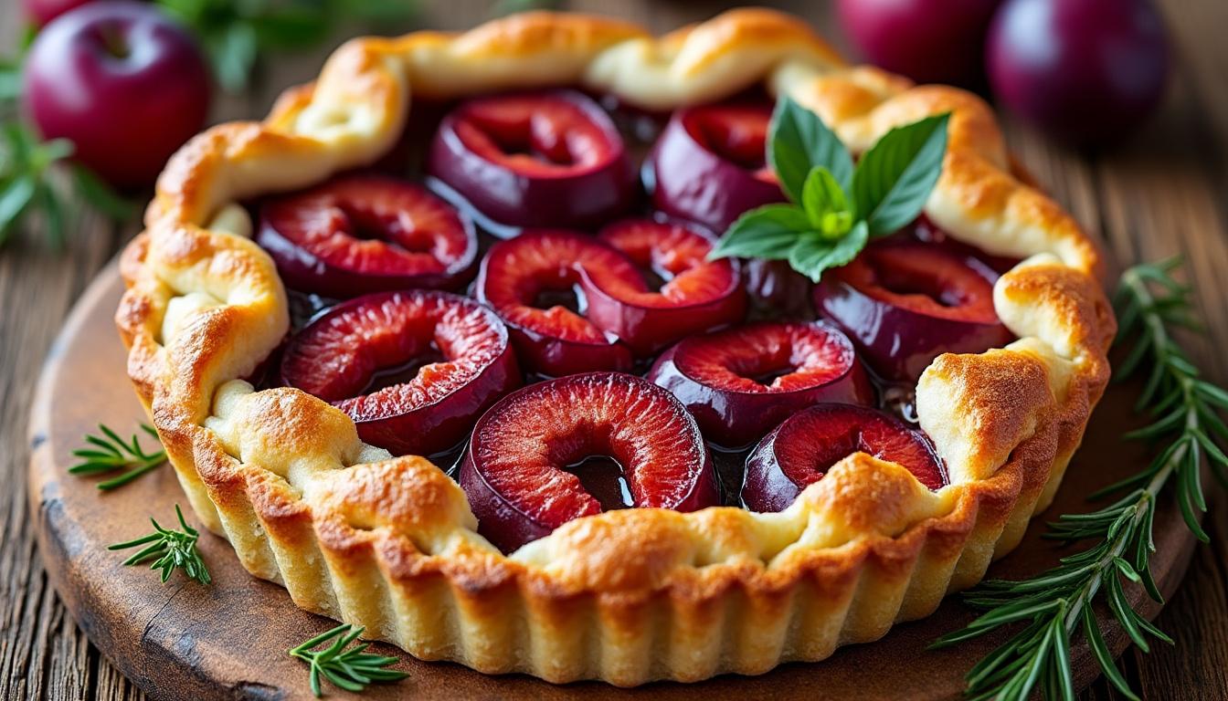 Salade de pois gourmands et radis / Poulet rôti au paprika doux et maïs / Tarte fine aux prunes rouges savourez un menu équilibré et coloré : salade croquante de pois gourmands et radis, poulet rôti au paprika doux accompagné de maïs sucré, et tarte fine aux prunes rouges pour une touche fruitée. parfait pour un repas plein de fraîcheur et de gourmandise !