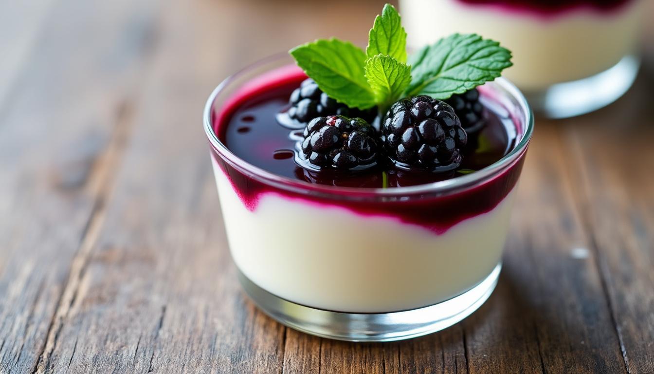 découvrez un menu raffiné : tomates cerises sublimées par anchois et câpres, boulettes de dinde relevées au citron et origan, suivies d’une panna cotta vanillée nappée de coulis de mûres. idéal pour un repas gourmand et méditerranéen.