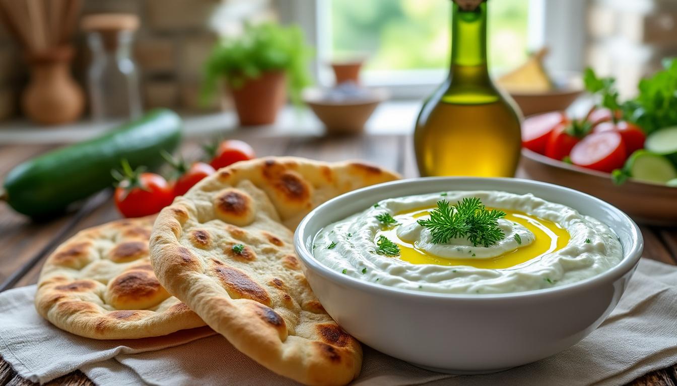 Tzatziki maison et pita tiède / Tarte soleil courgette-chèvre / Mousse légère à la mangue découvrez un menu gourmand et convivial : savourez un tzatziki maison accompagné de pita tiède, une tarte soleil à la courgette et au chèvre, et terminez par une mousse légère à la mangue. des recettes fraîches et faciles pour régaler vos invités !