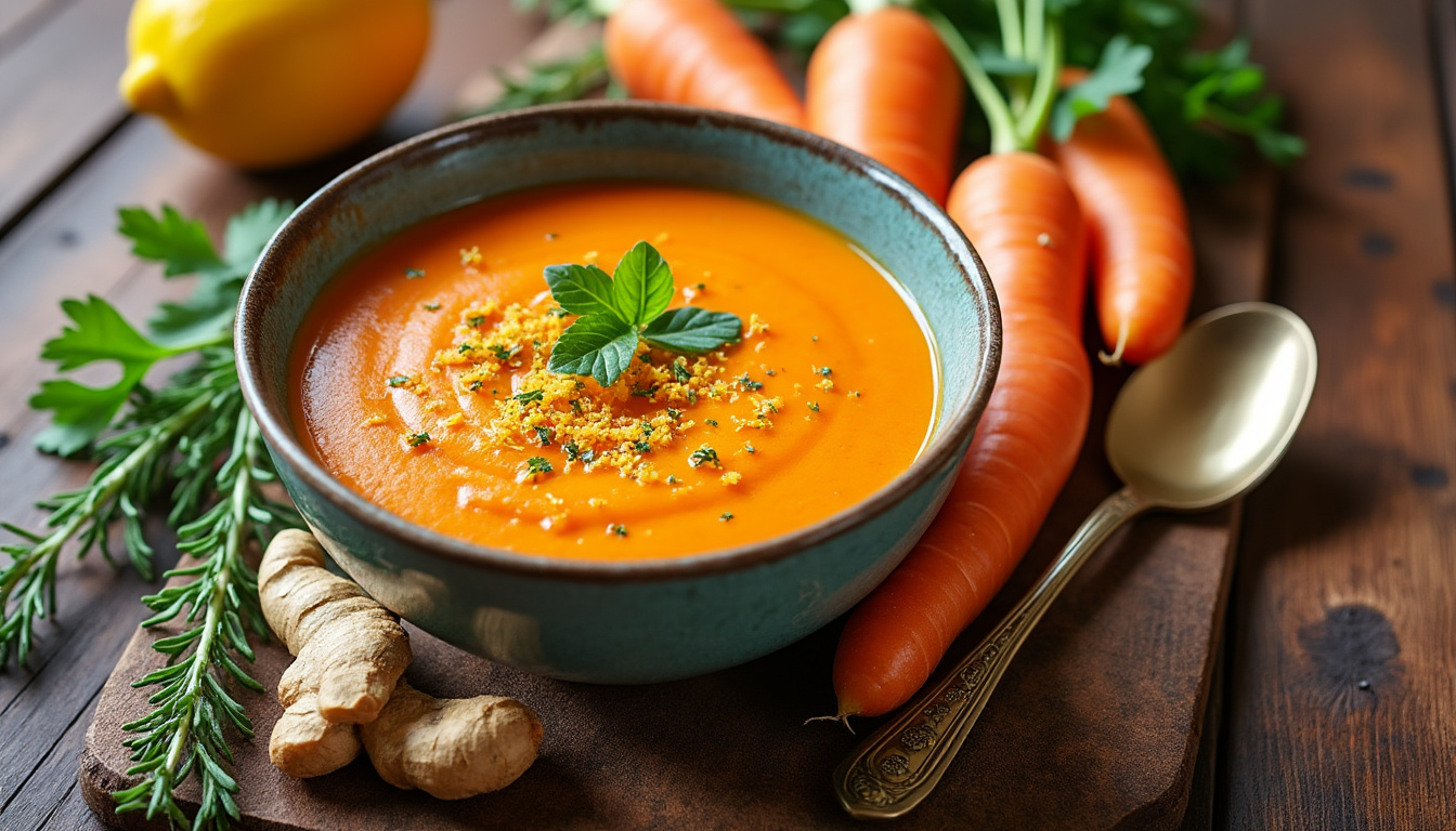 découvrez un menu gourmand : crème de carotte relevée au gingembre et citron, canard braisé aux oignons caramélisés accompagné d’un gratin de potimarron, puis savourez une délicieuse tarte aux poires en dessert.