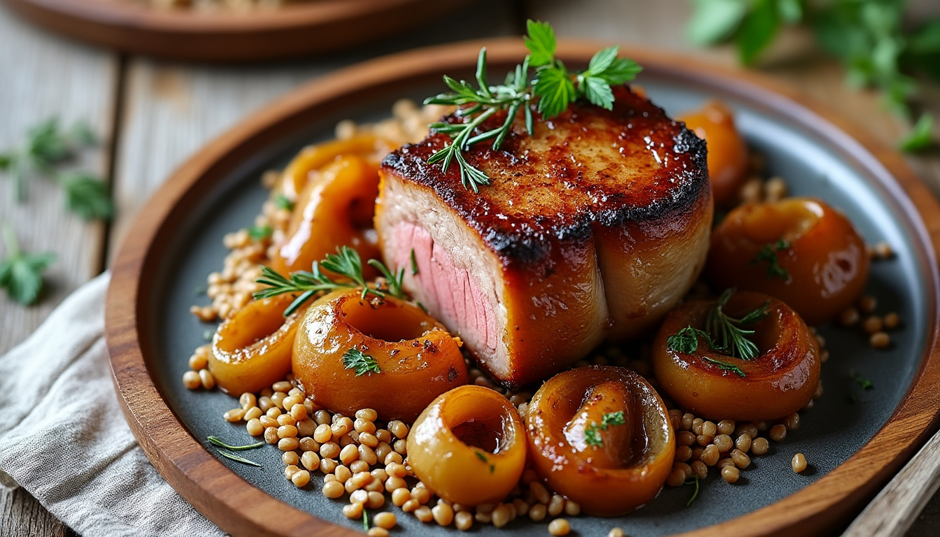 Œufs cocotte aux cèpes aux herbes / Sauté de veau au four aux oignons caramélisés, épeautre / Tarte aux poires au citron savourez un menu raffiné avec des œufs cocotte aux cèpes et herbes, un sauté de veau au four accompagné d’oignons caramélisés et d’épeautre, suivi d’une délicieuse tarte aux poires au citron. une expérience culinaire gourmande et conviviale !
