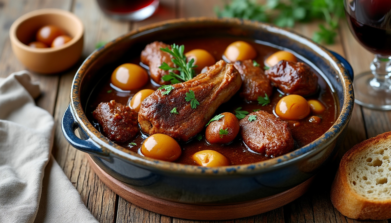Salade de lentilles, carottes et herbes au yaourt / Civet de lapin braisé aux châtaignes, polenta crémeuse / Crème brûlée à la menthe découvrez notre menu gourmand : salade de lentilles, carottes et herbes au yaourt en entrée, suivie d’un savoureux civet de lapin braisé aux châtaignes accompagné de polenta crémeuse, et terminez par une délicate crème brûlée à la menthe. un voyage de saveurs authentiques et raffinées.