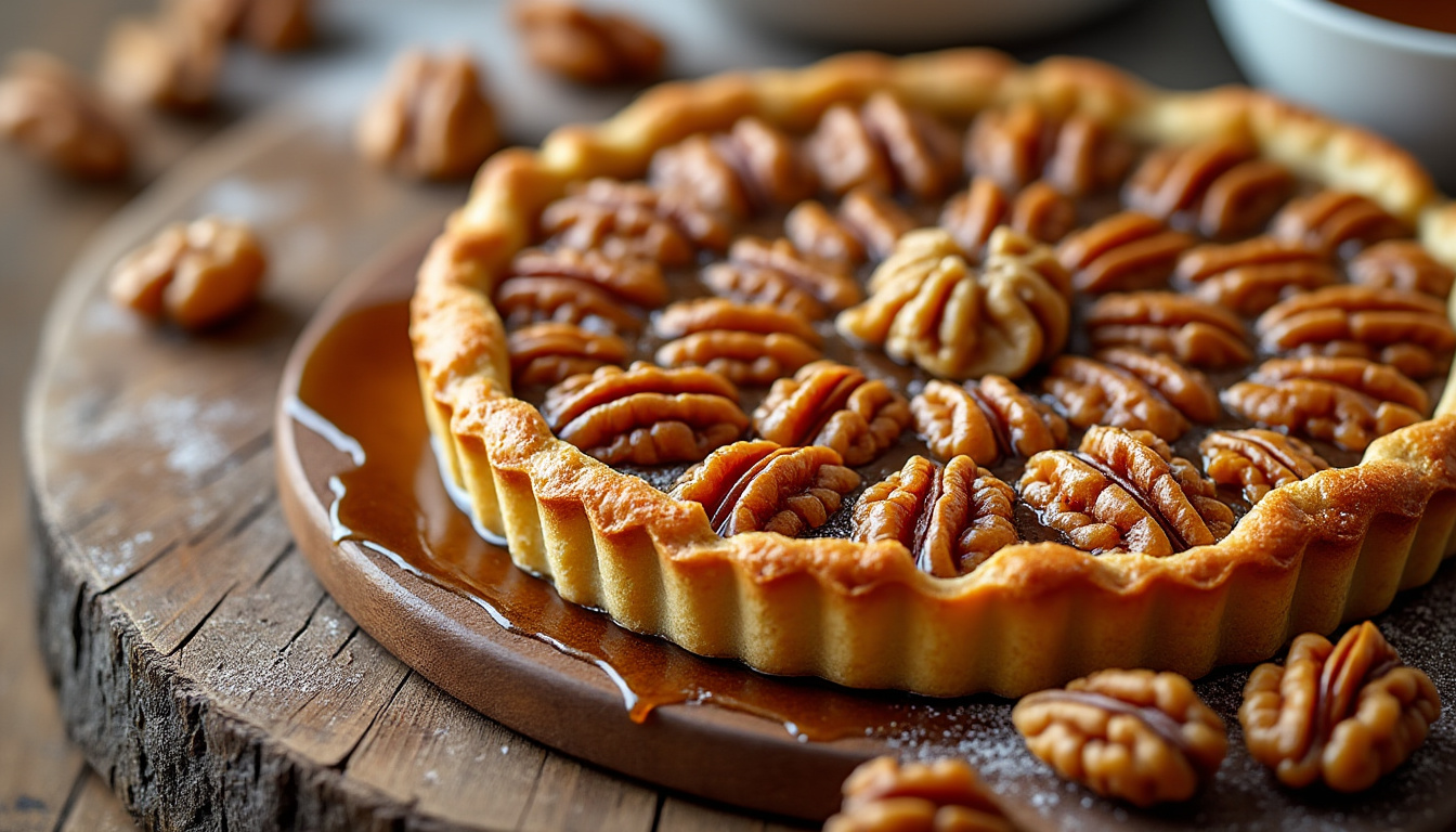 découvrez un menu gourmand avec une salade d’endives croquantes, noix, comté et parmesan, suivie d’un filet mignon rôti à la sauge accompagné d’un gratin de potimarron, puis terminez sur une tarte aux noix délicieusement nappée de sirop.