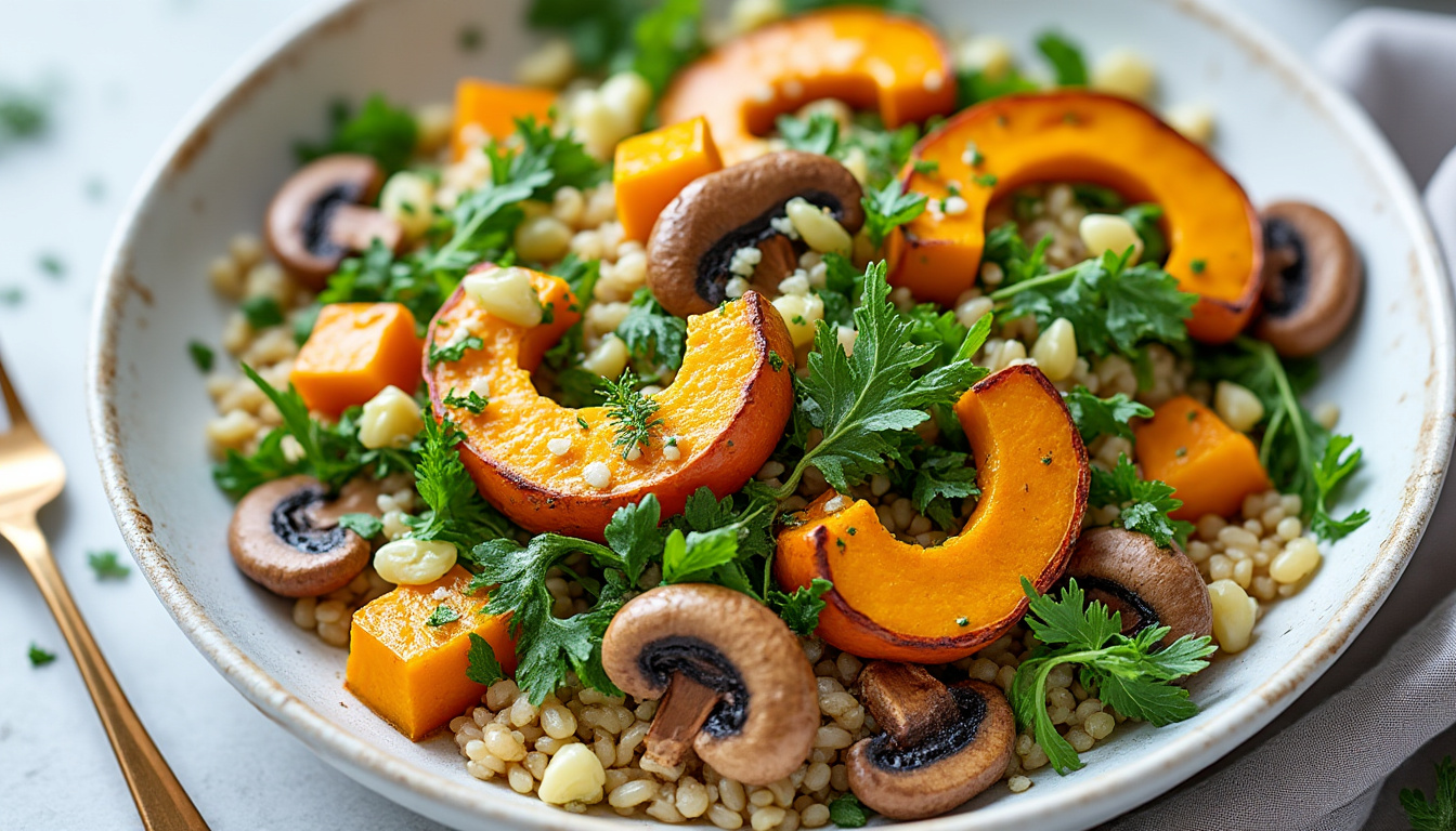 savourez un menu automnal : salade d’épeautre au potimarron, filet mignon rôti aux oignons caramélisés et légumes, suivi d’une crème de marrons maison parfumée à la menthe. fraîcheur, gourmandise et authenticité au rendez-vous !