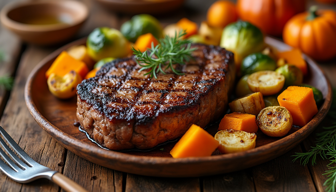 savourez un menu gastronomique : soupe de panais à l'huile d'olive, filet mignon au four avec champignons et légumes rôtis, puis poires pochées au vin en dessert. une expérience culinaire raffinée et gourmande à découvrir !