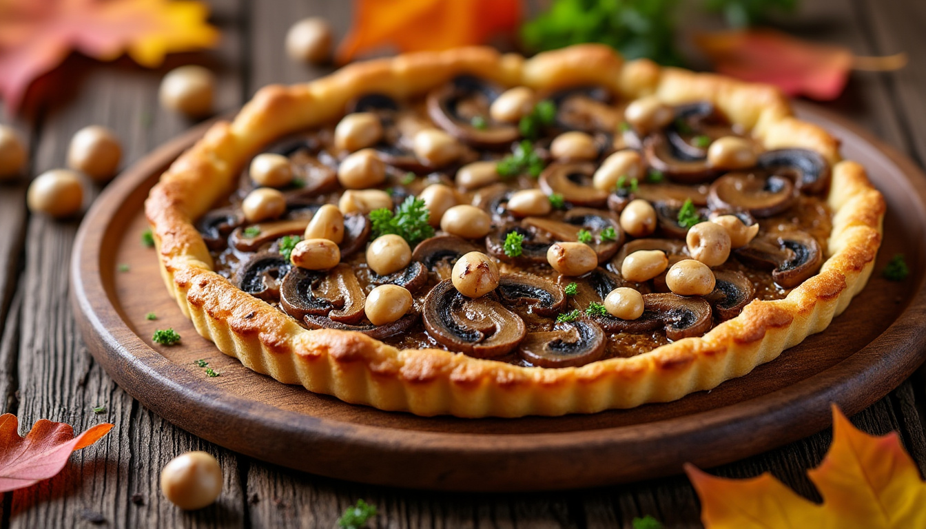 Tarte fine aux champignons à la noisette / Risotto braisé aux châtaignes, tagliatelles / Crème caramel à la menthe découvrez une expérience gourmande : tarte fine aux champignons relevée à la noisette, risotto braisé aux châtaignes accompagné de tagliatelles, et pour finir une onctueuse crème caramel parfumée à la menthe. un menu raffiné et savoureux.