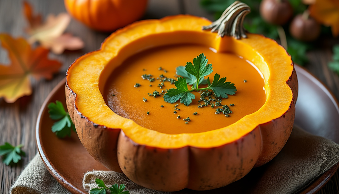 découvrez un menu raffiné : velouté onctueux de potimarron au yaourt, bœuf braisé aux champignons accompagné d'épeautre, et poires pochées au vin pour une touche gourmande. idéal pour un repas d'automne savoureux.