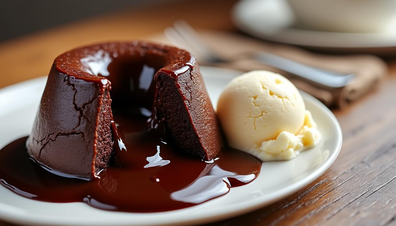 Carpaccio de betteraves au yaourt / Canard mijoté aux cèpes, légumes rôtis / Fondant au chocolat découvrez un menu raffiné avec un carpaccio de betteraves au yaourt frais, suivi d'un canard mijoté aux cèpes accompagné de légumes rôtis, et terminez par un fondant au chocolat gourmand. un voyage culinaire savoureux et équilibré.