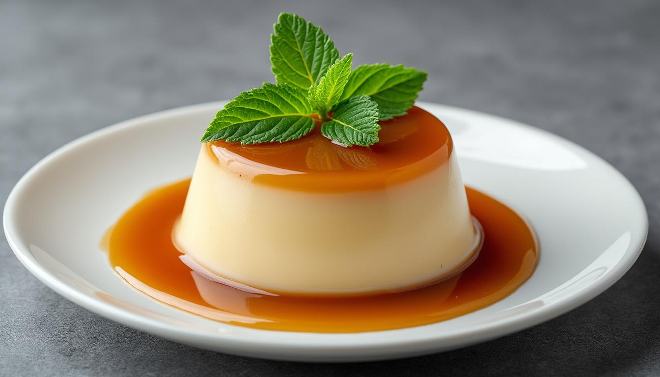 Salade de chou rouge et pommes au yaourt / Pintade braisé aux cèpes, polenta crémeuse / Crème caramel à la menthe dégustez un menu raffiné avec une salade croquante de chou rouge et pommes au yaourt, suivie d'une pintade braisée aux cèpes accompagnée de polenta crémeuse, et terminez sur une note sucrée avec une crème caramel à la menthe.