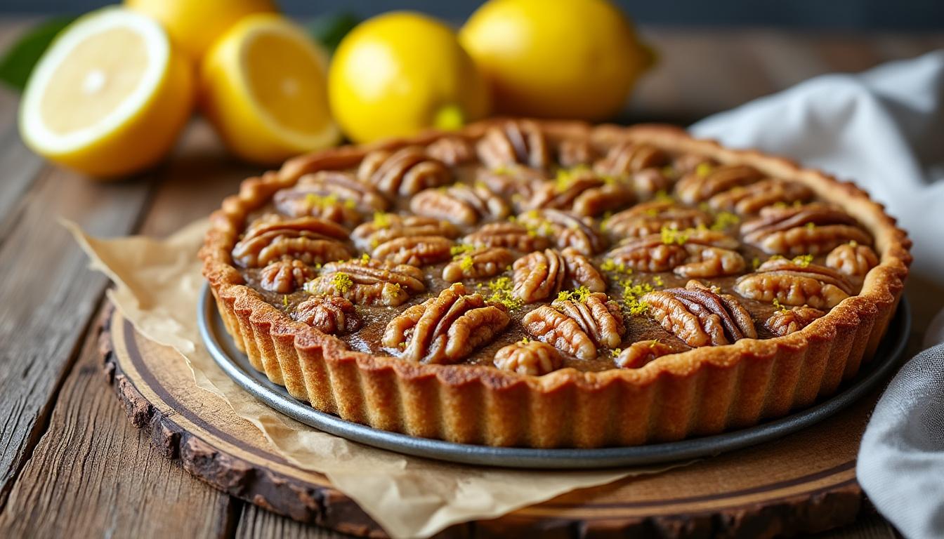 Tarte aux poireaux / Lasagnes braisé au vin rouge, gratin de potimarron / Tarte aux noix au citron découvrez notre menu gourmand : une savoureuse tarte aux poireaux, des lasagnes braisées au vin rouge accompagnées d’un gratin de potimarron, et pour finir une délicate tarte aux noix parfumée au citron.