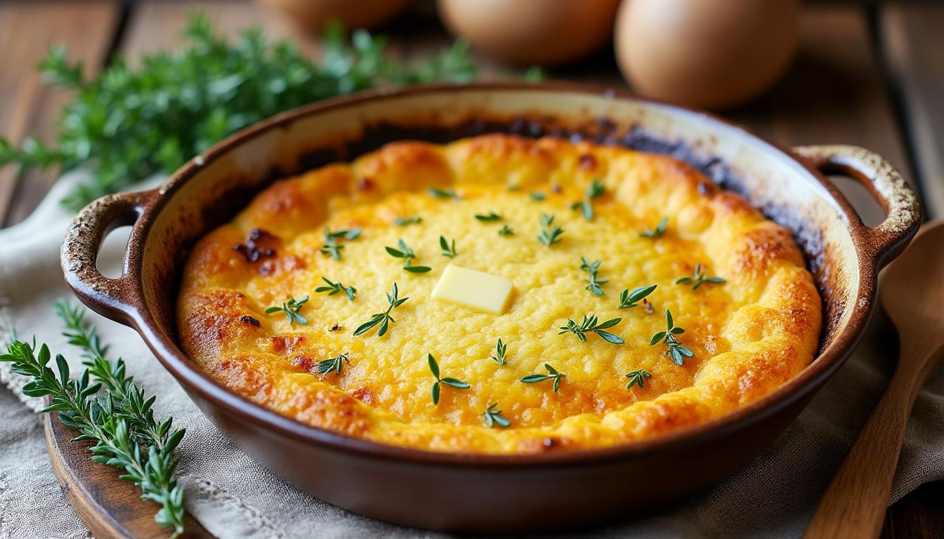 Velouté de châtaignes à la noisette / Polenta au four au thym, épeautre / Tarte aux poires à la vanille découvrez un menu gourmand alliant tradition et raffinement : velouté de châtaignes relevé à la noisette, polenta au four parfumée au thym et épeautre, puis une délicate tarte aux poires à la vanille pour conclure sur une note sucrée.