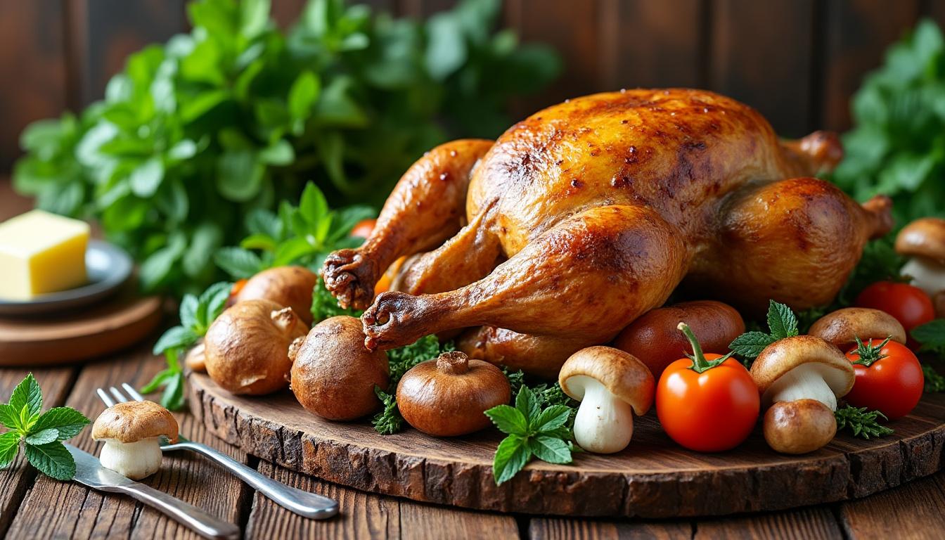 Velouté de topinambours au yaourt / Pintade poêlé aux cèpes, légumes rôtis / Crème caramel à la menthe découvrez un menu raffiné : velouté de topinambours au yaourt, pintade poêlée aux cèpes et légumes rôtis, suivi d’une délicieuse crème caramel à la menthe. un voyage gourmand, entre tradition et originalité.